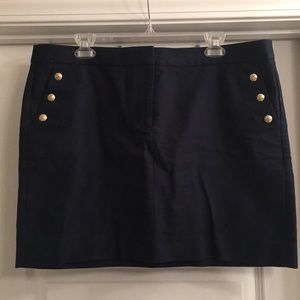 Gold Button Jcrew Mini Skirt